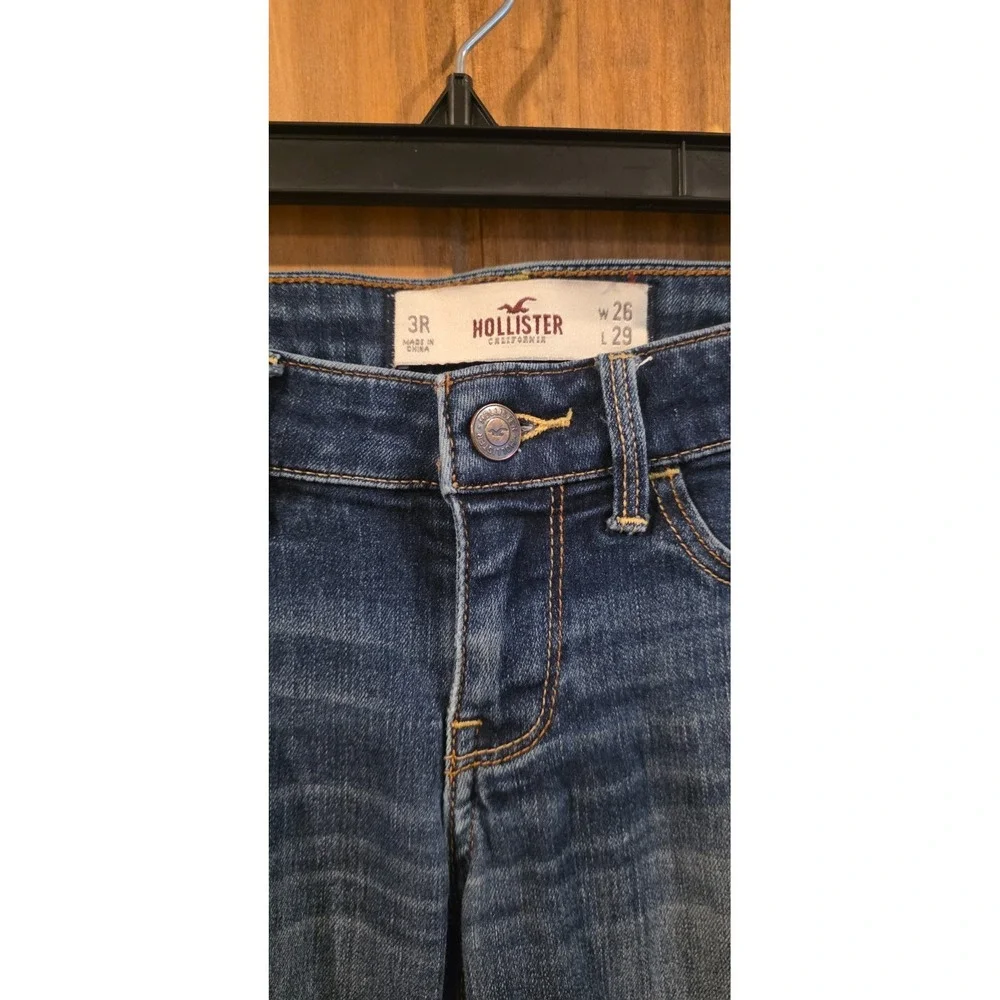 Hollister Skinny Jeans Girls 3R (26X29) Blue Stone‎ Wash Denim Stretch Pockets